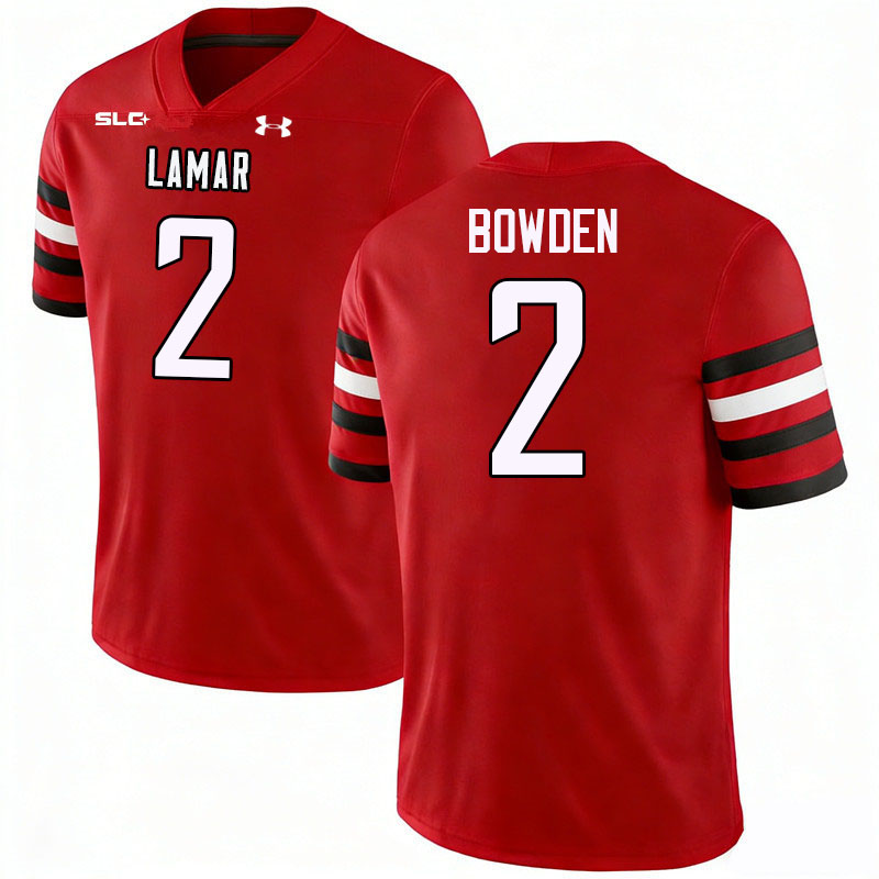 Lamar Cardinals #2 Major Bowden College Football Jerseys,Uniforms-Red